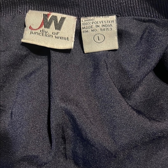 Elegant Navy Women's Blazer with Contrast Stitching - Picture 6 of 9